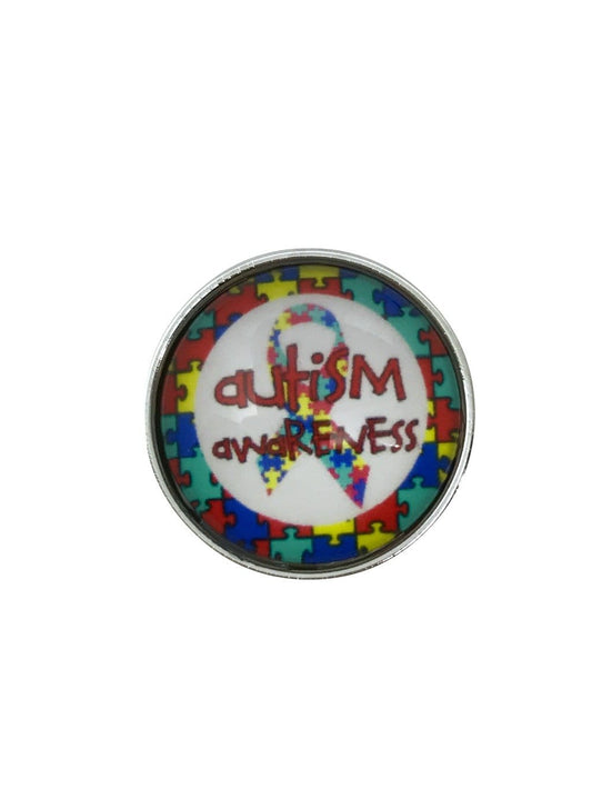 Autism Awareness Snap Charms-20mm for Snap Jewelry