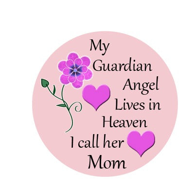 My Guardian Angel Lives In Heaven I call Her Mom 20mm Snap Charm for Snap Charm Jewelry
