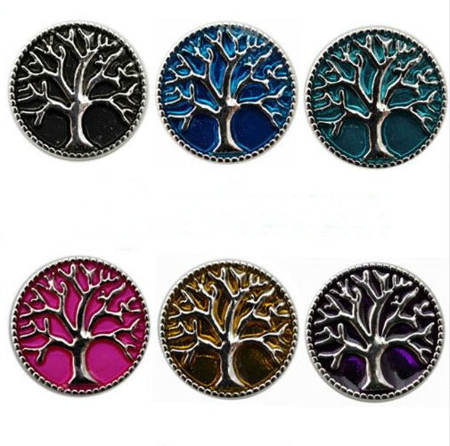 Metal Enameled Tree of Life 20mm (Assorted Colors)