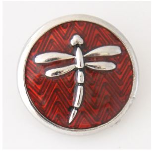 Enameled Metal Dragonfly 20mm (Assorted Colors) for Snap Charm Jewelry