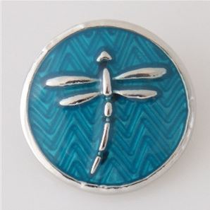 Enameled Metal Dragonfly 20mm (Assorted Colors) for Snap Charm Jewelry