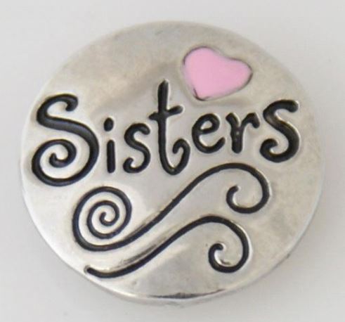 Metal Sister Snap Charm 20mm (Assorted Colors)
