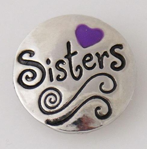 Metal Sister Snap Charm 20mm (Assorted Colors)