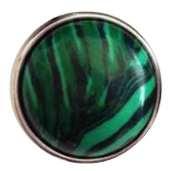 Green Marbled 18mm Snap Charm for Snap Charm Jewelry