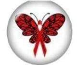 Butterfly Ribbon Cause Snap Charm 20mm for Snap Jewelry (Assorted Colors)