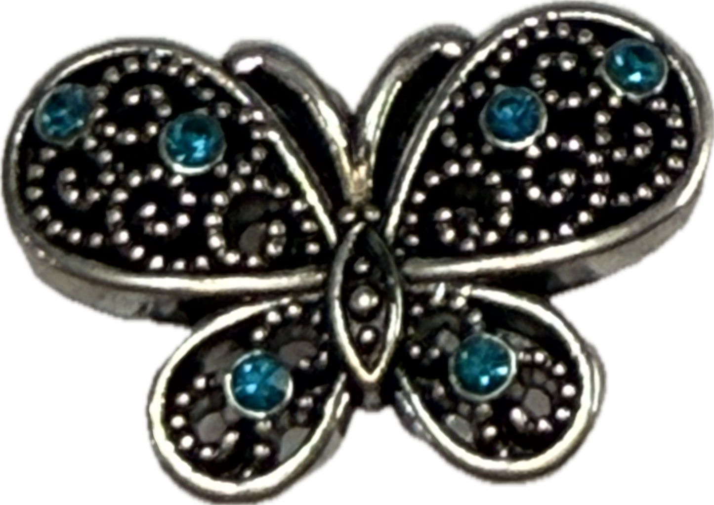 Rhinestone Metal Butterfly 20mm Snap Charm for Snap Charm Jewelry