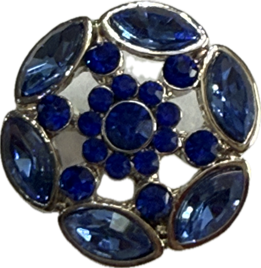 Open Design Rhinestone Center Flower 20mm for Snap Jewelry (Assorted Colors)