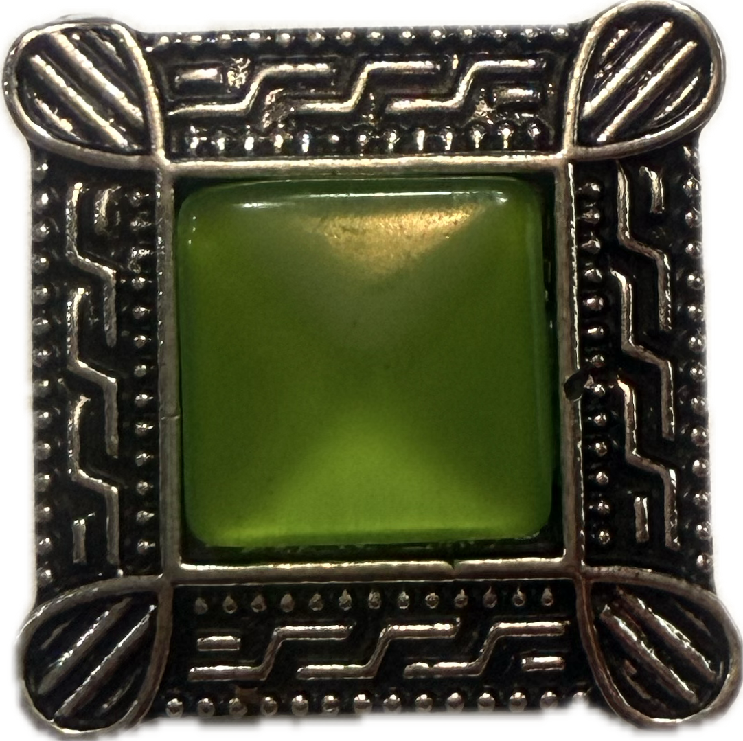 Metal Large Rhinestone Square 20mm Snap Charm for Snap Jewelry (Assorted Colors)