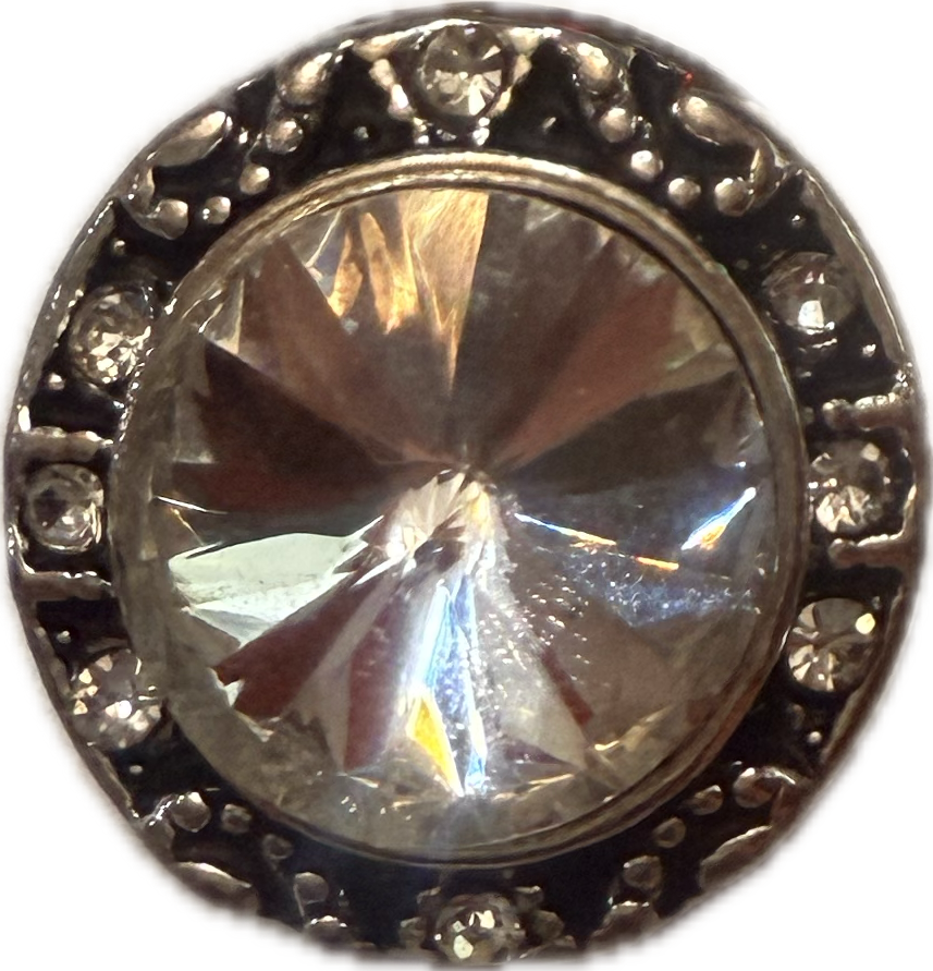 Round Large Rhinestone Snap Charm 20mm for Snap Jewelry (Assorted Colors)