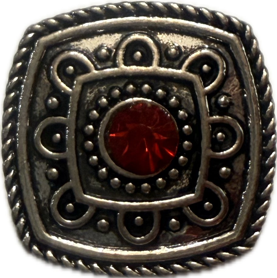 Metal Filigree Rhinestone Birthstone Color 20mm for Snap Charm Jewelry