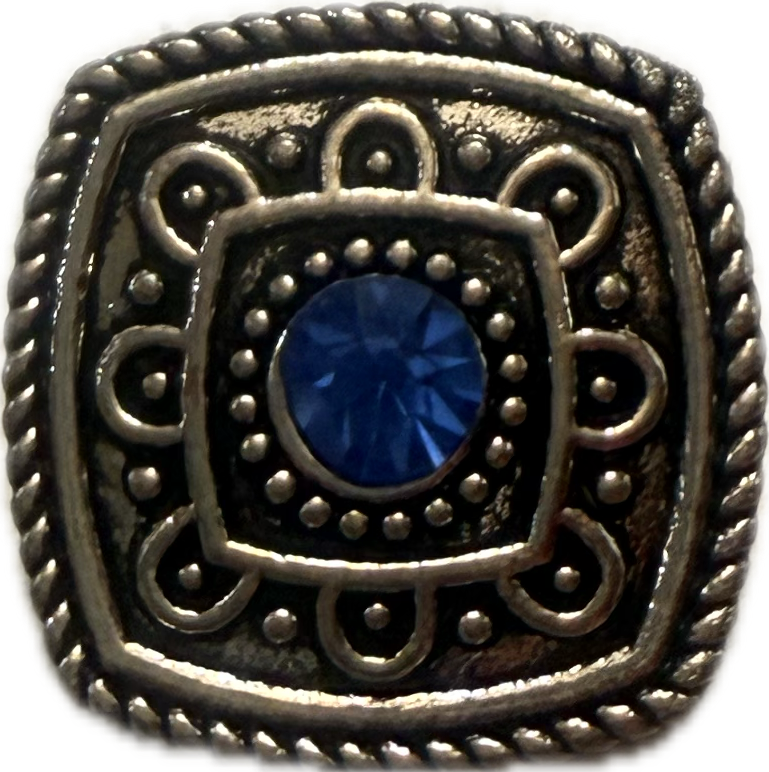 Metal Filigree Rhinestone Birthstone Color 20mm for Snap Charm Jewelry