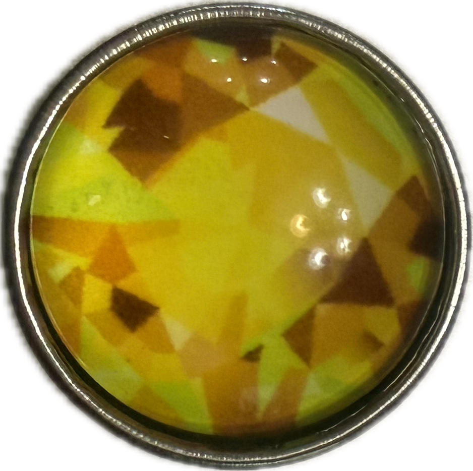 Abstract Multi-Color 20mm Snap Charm for Snap Charm (Assorted Colors)