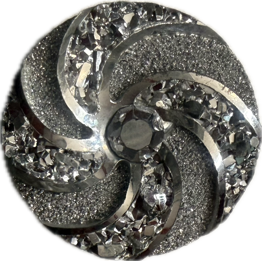 Silver Swirl Shimmer 18mm Snap Charm for Snap Charm Jewelry
