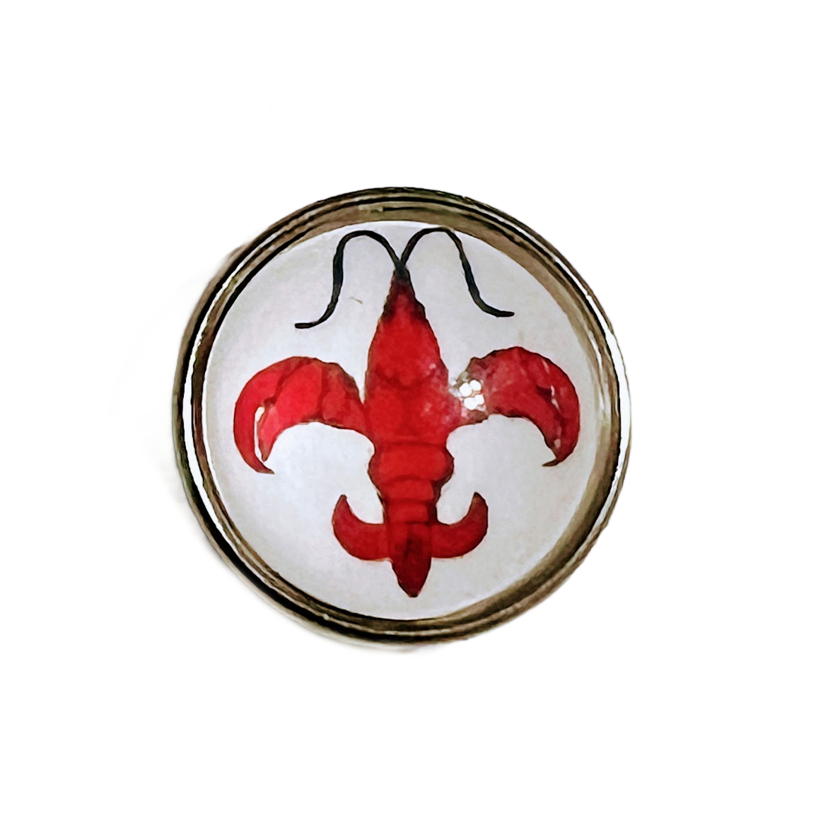 Red Crawfish/Crawdad Cajun 20mm Snap Charm