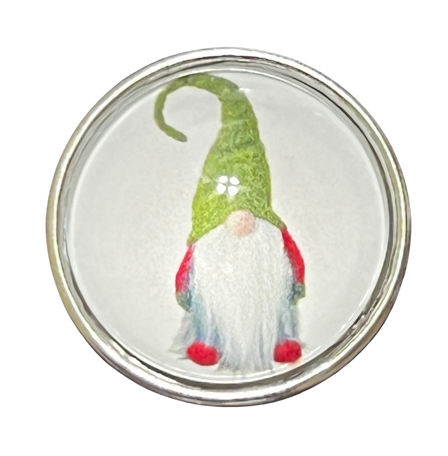 Green Hat Gnome 20mm Snap Charm for Snap Charm Jewelry