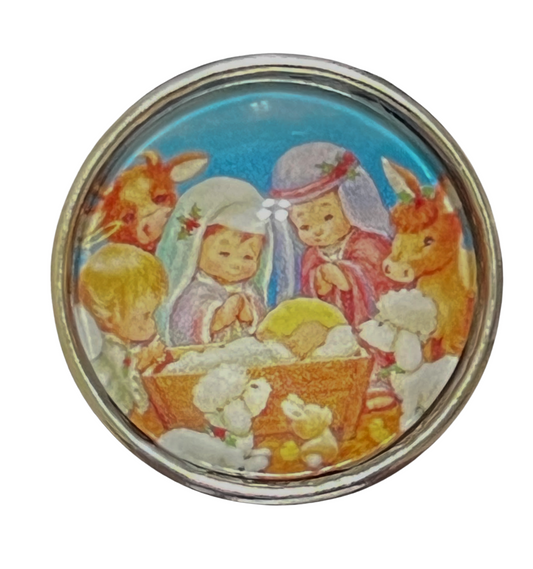 Children Christmas Naivety Holiday 20mm Snap Charm