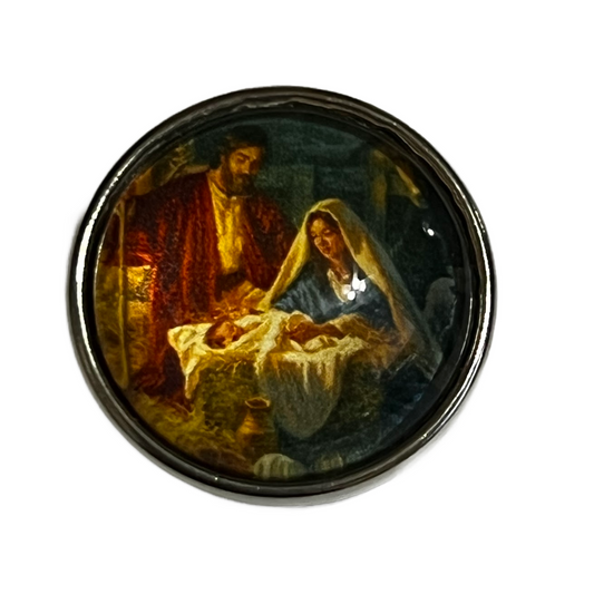 Christmas Jesus and Mary Nativity Scene 20mm for Snap Charm Jewelry