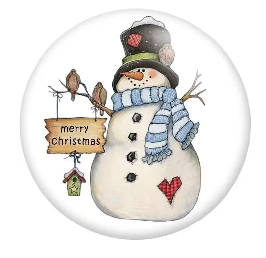 Let It Snow Snowman 20mm Snap Charm