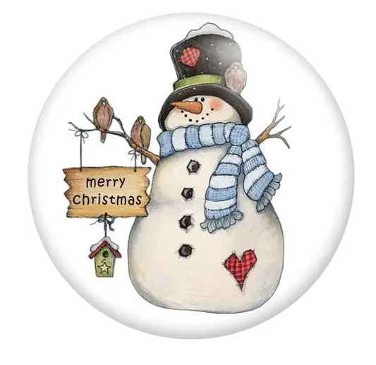 Let It Snow Snowman 20mm Snap Charm