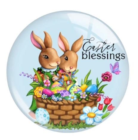 Easter Blessings Bunny Holiday 20mm Snap Charm for Snap Jewelry