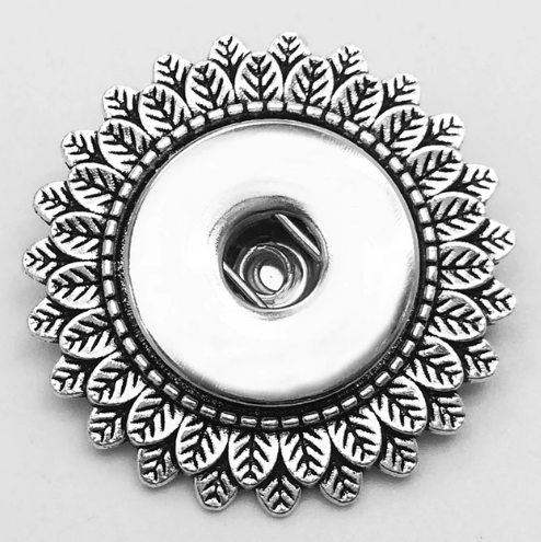 Flower Pedal Leaves Brooch Single Snap 20mm Snap