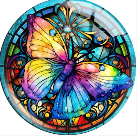 Multi-Colored Rainbow Butterfly 20mm for Snap Charm Jewelry