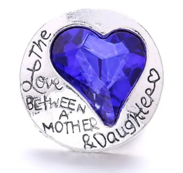 Metal Rhinestone Sister Snap 20mm (Assorted Colors)