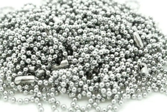 Stainless Steel Beaded Necklace-Chain 30" (Can Be Adjusted) 1/8" Ball