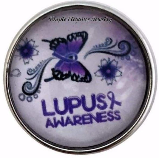 Purple Lupus Awareness Snap Charm 20mm for Snap Charm Jewelry