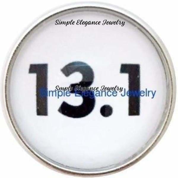 13.1 Half Marathon 20mm Snap - Snap Jewelry