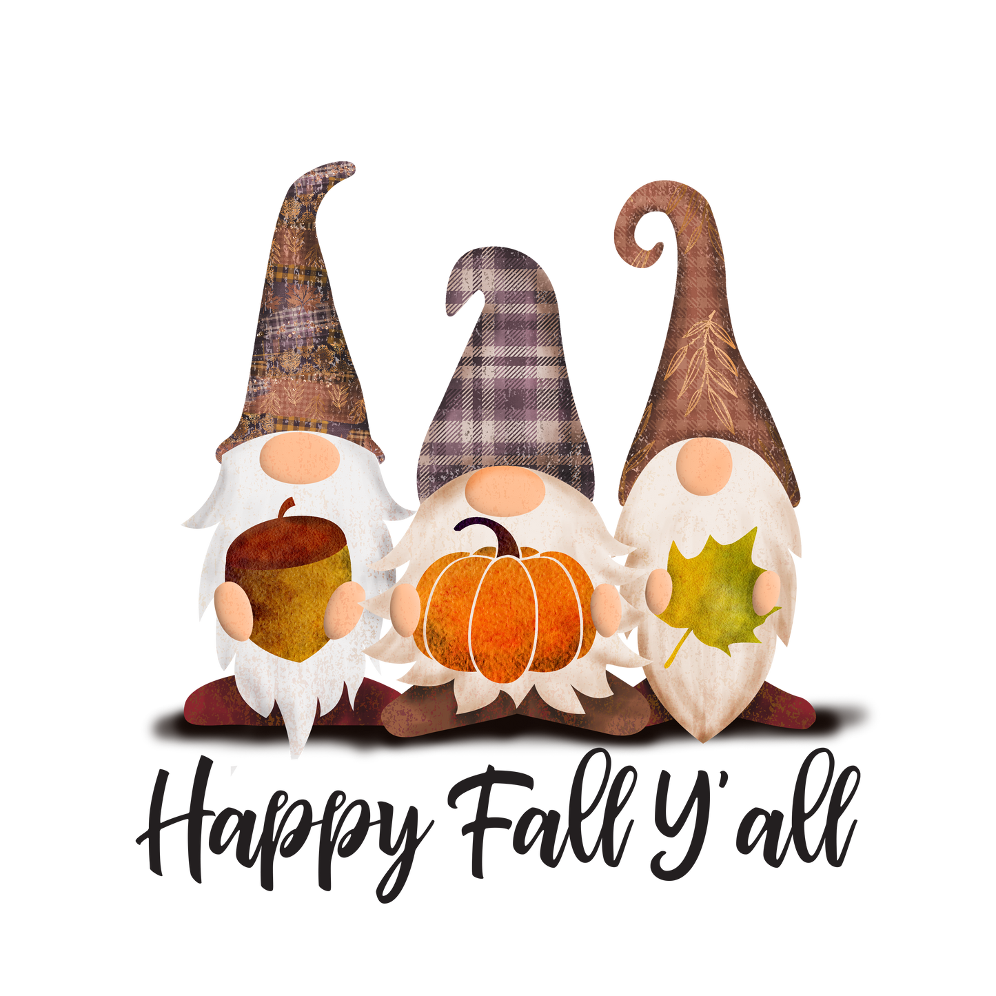 Happy Fall Y'all 3 Gnomes Snap Charm 20mm