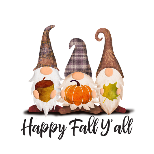 Happy Fall Y'all 3 Gnomes Snap Charm 20mm