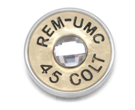 Fake Rhinestone Ammo 18mm Snap Charms (Assorted Styles)