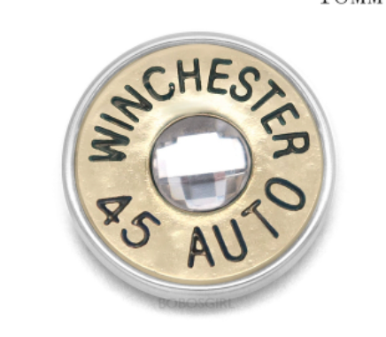 Fake Rhinestone Ammo 18mm Snap Charms (Assorted Styles)