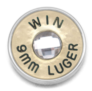 Fake Rhinestone Ammo 18mm Snap Charms (Assorted Styles)