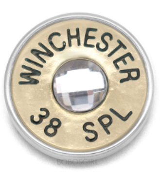 Fake Rhinestone Ammo 18mm Snap Charms (Assorted Styles)