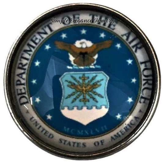 Air Force Military Snap Charm 20mm for Snap Jewelry - Snap Jewelry