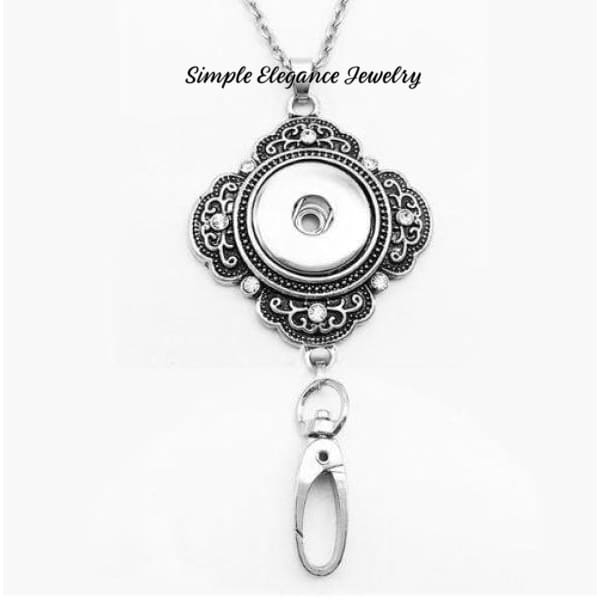 Antique Necklace Lanyard Badge Holder Snap Necklace 20mm - Snap Jewelry