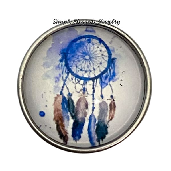 Blue Dream Catcher Snap Charm 20mm - Snap Jewelry