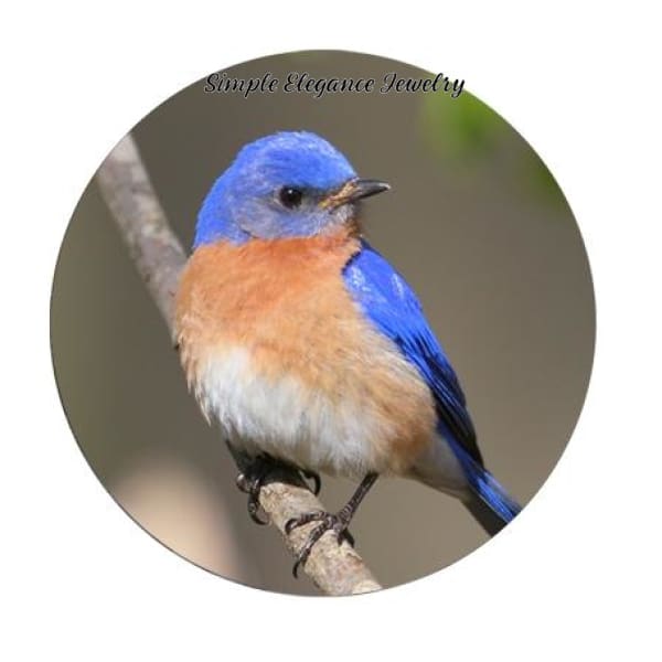 Bluebird Snap Charm 20mm and 12mm MINI Snaps for Snap Jewelry - 20mm - Snap Jewelry