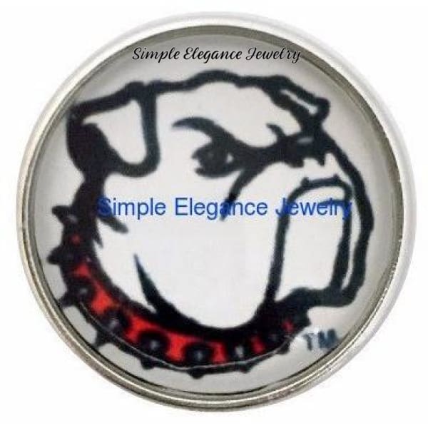Bull Dog Mascot Snap 20mm - Snap Jewelry