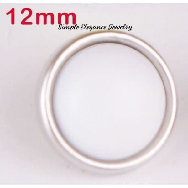 Candy Drop Snap Charm 12mm (Assorted Colors Available) - White - Snap Jewelry