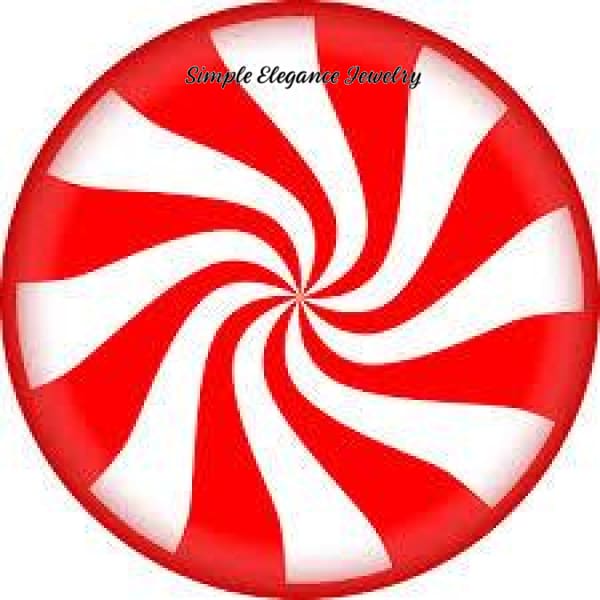 Christmas Peppermint Candy Snap 20mm for Snap Jewelry - Snap Jewelry