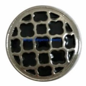 Classic Black and Silver Metal Snap 20mm for Snap Bracelets - Snap Jewelry