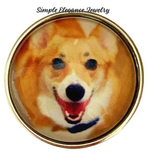 Corgi Dog Snap Charm 20mm - Snap Jewelry