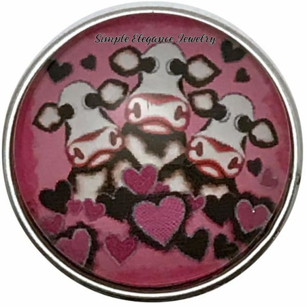 Cow Family Snap Charm 20mm for Snap Jewelry - Snap Jewelry