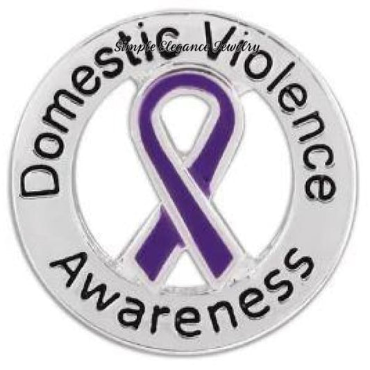 Domestic Violance Ribbon Snap 20mm Snap for Snap Jewelry - Snap Jewelry