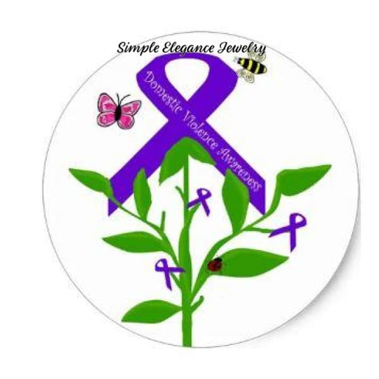Domestic Violence Ribbon Snap 20mm - Snap Jewelry