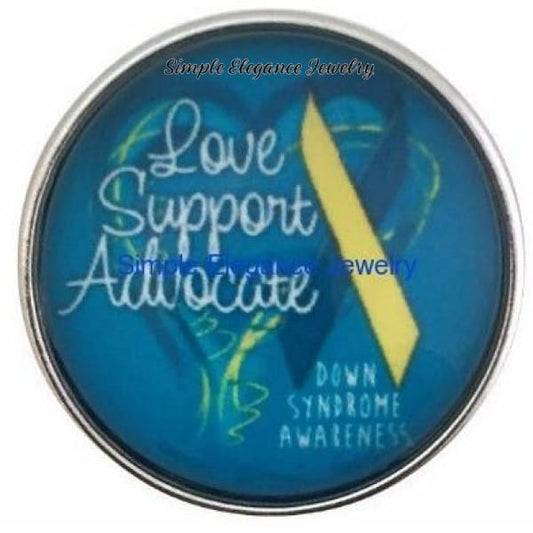 Down Syndrome Ribbon Snap 20mm - Snap Jewelry