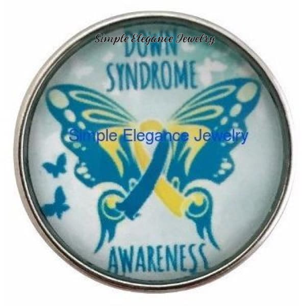 Down Syndrome Ribbon Snap 20mm - Snap Jewelry